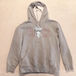 Crooks & Castles Mens Graphic Pullover Hoodie Large Gray Medussa Bandana